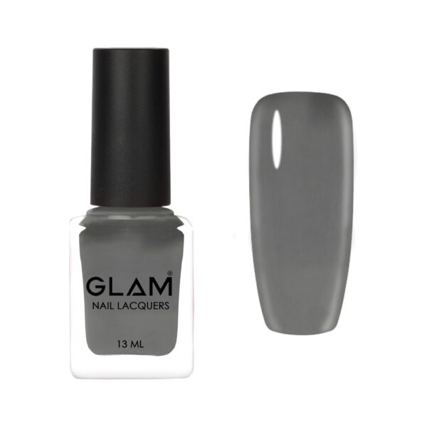 glam mani pedi nail polish dark grey 04