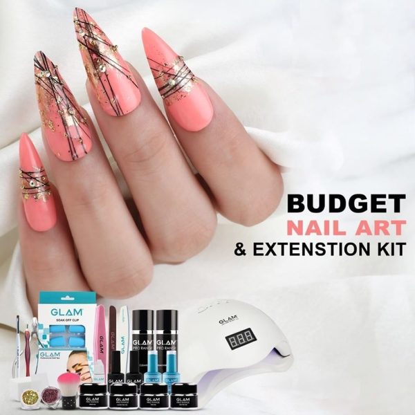 Poly Nail Gel Kit 3 Rosy Colors Led Nail Lamp Nail - Temu